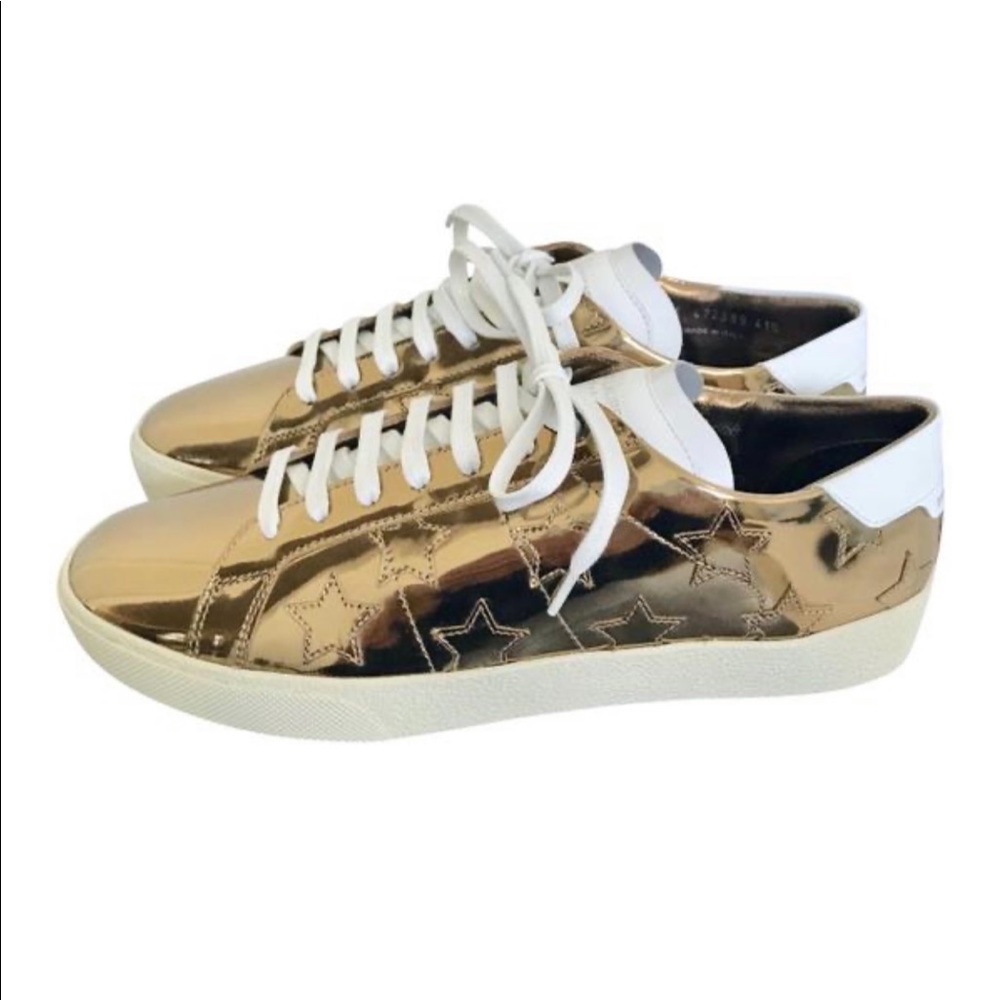 Saint Laurent gold sneakers